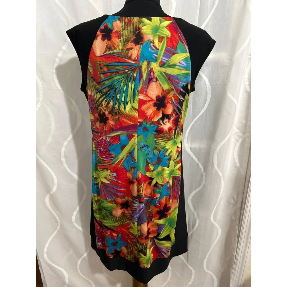 Ronni Nicole Cap Sleeve Floral Print Dress, Size Large - Picture 3 of 8
